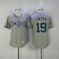 Custom Fan-Made Tony Gwynn San Diego Padres #19 Grey 2017 Baseball Jersey