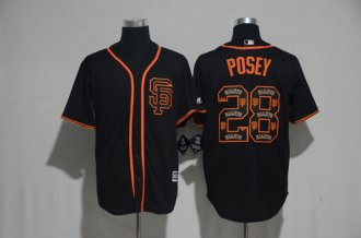 Custom Fan-Made Buster Posey San Francisco Giants #28 2017 Baseball Jersey
