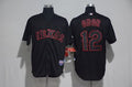 Custom Fan-Made Rougned Odor Texas Rangers #12 Black 2017 Baseball Jersey