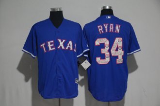 Custom Fan-Made Nolan Ryan Texas Rangers #34 2017 Baseball Jersey