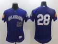 Custom Fan-Made Spring Training Colorado Nolan Arenado Style #28 Purple 2017 Baseball Jersey