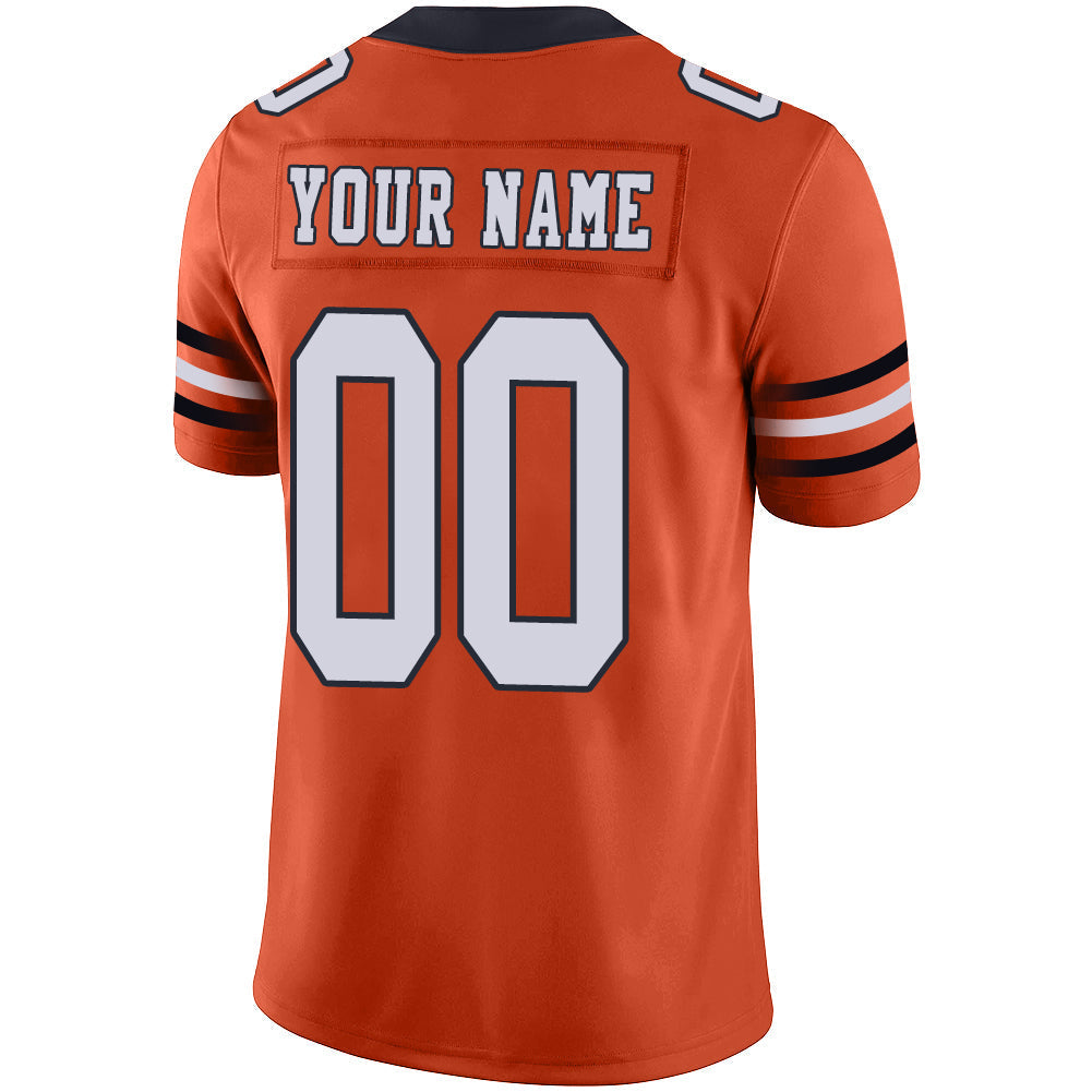 Custom orange football jersey back view | GameDay Jerseys