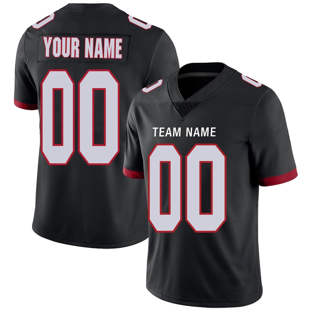 Custom red football jersey front view | GameDay Jerseys