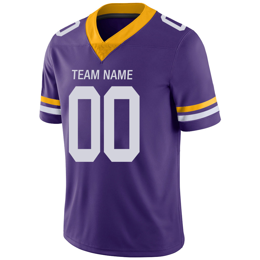 Custom purple football jersey detail | GameDay Jerseys