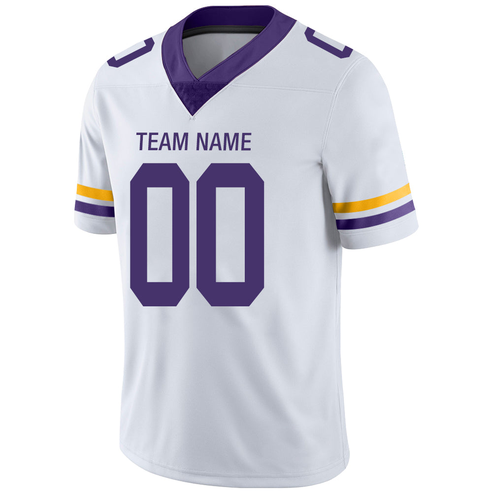 Custom white football jersey detail | GameDay Jerseys