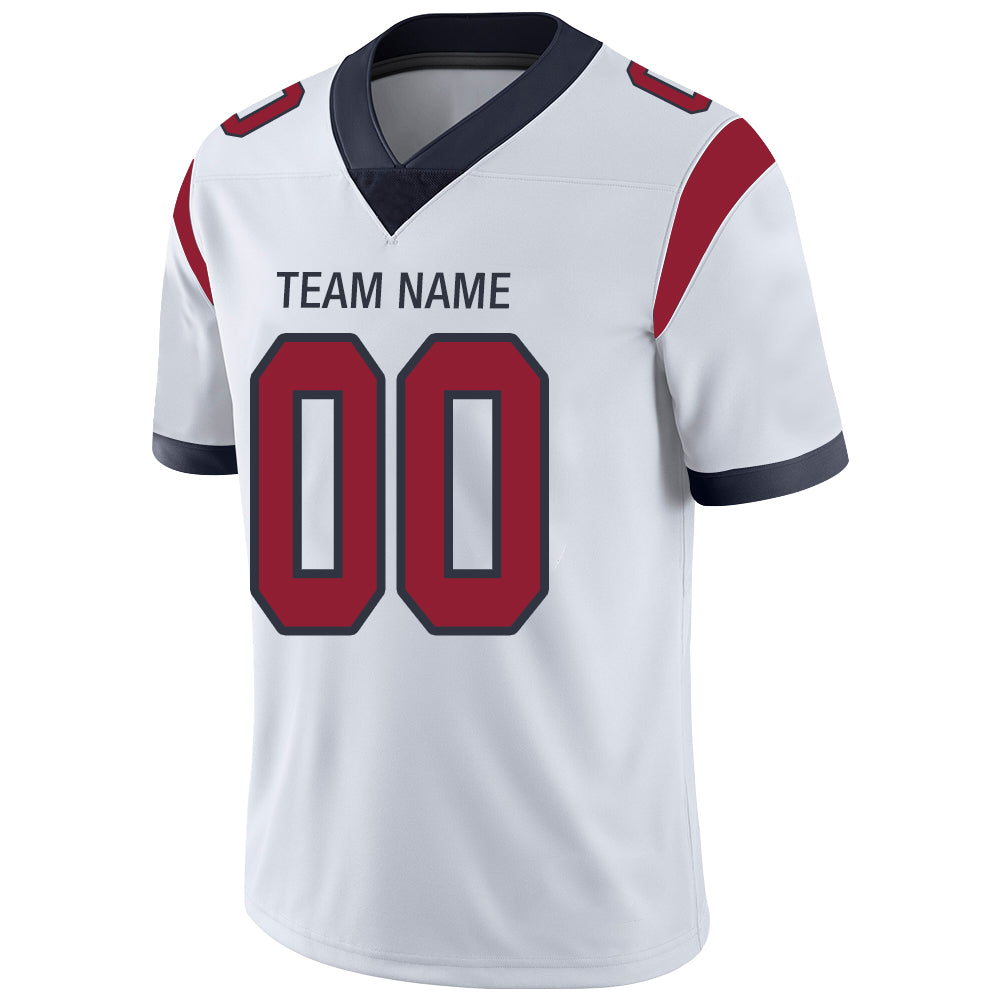 Custom white football jersey detail | GameDay Jerseys