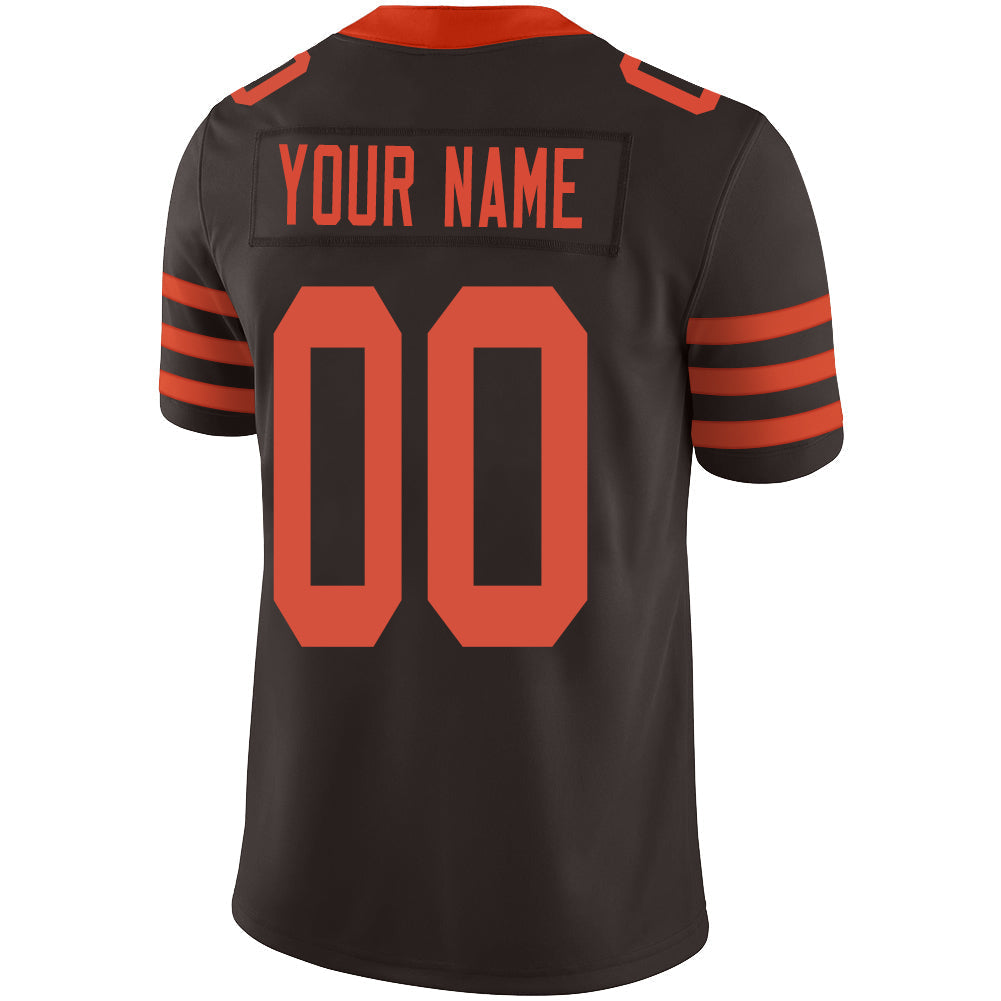 Custom brown football jersey back view | GameDay Jerseys
