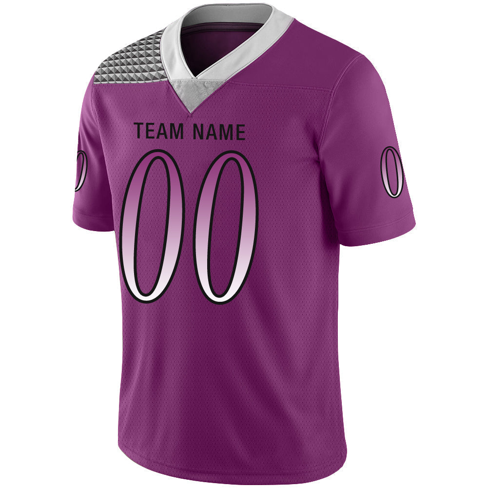 Custom purple football jersey detail | GameDay Jerseys