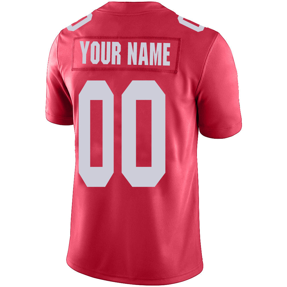 Custom red football jersey back view | GameDay Jerseys