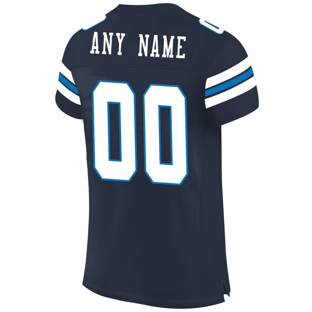Custom navy football jersey back view | GameDay Jerseys