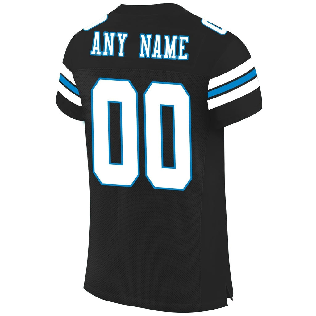 Custom black football jersey back view | GameDay Jerseys