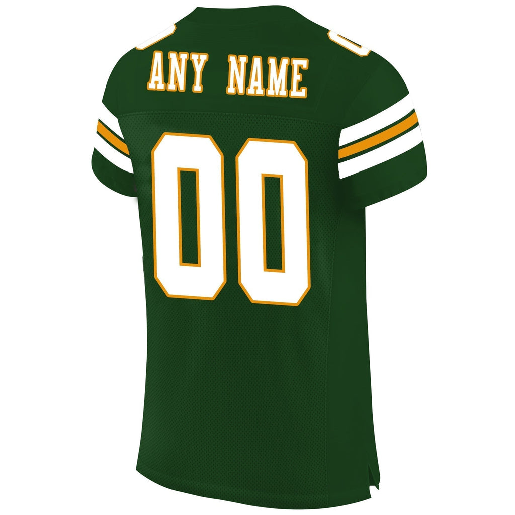 Custom green football jersey back view | GameDay Jerseys
