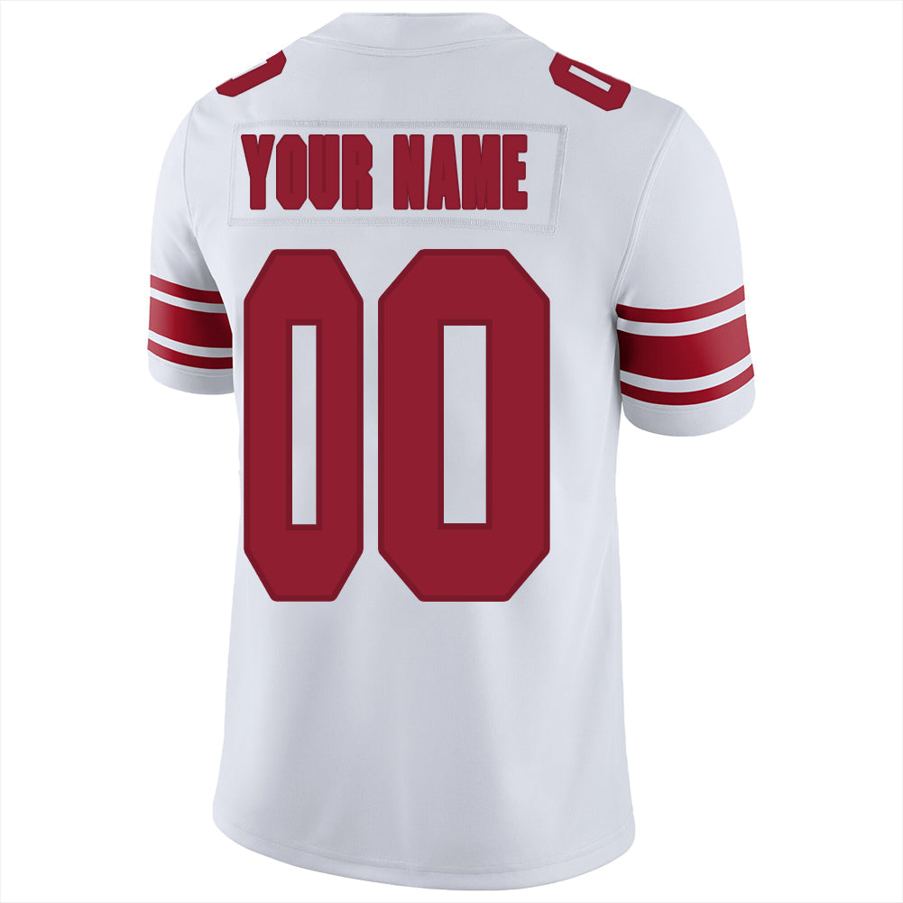 Custom white football jersey back view | GameDay Jerseys