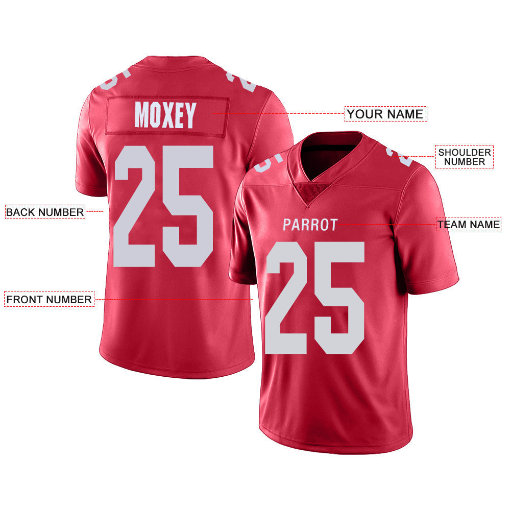 Custom red football jersey front view | GameDay Jerseys