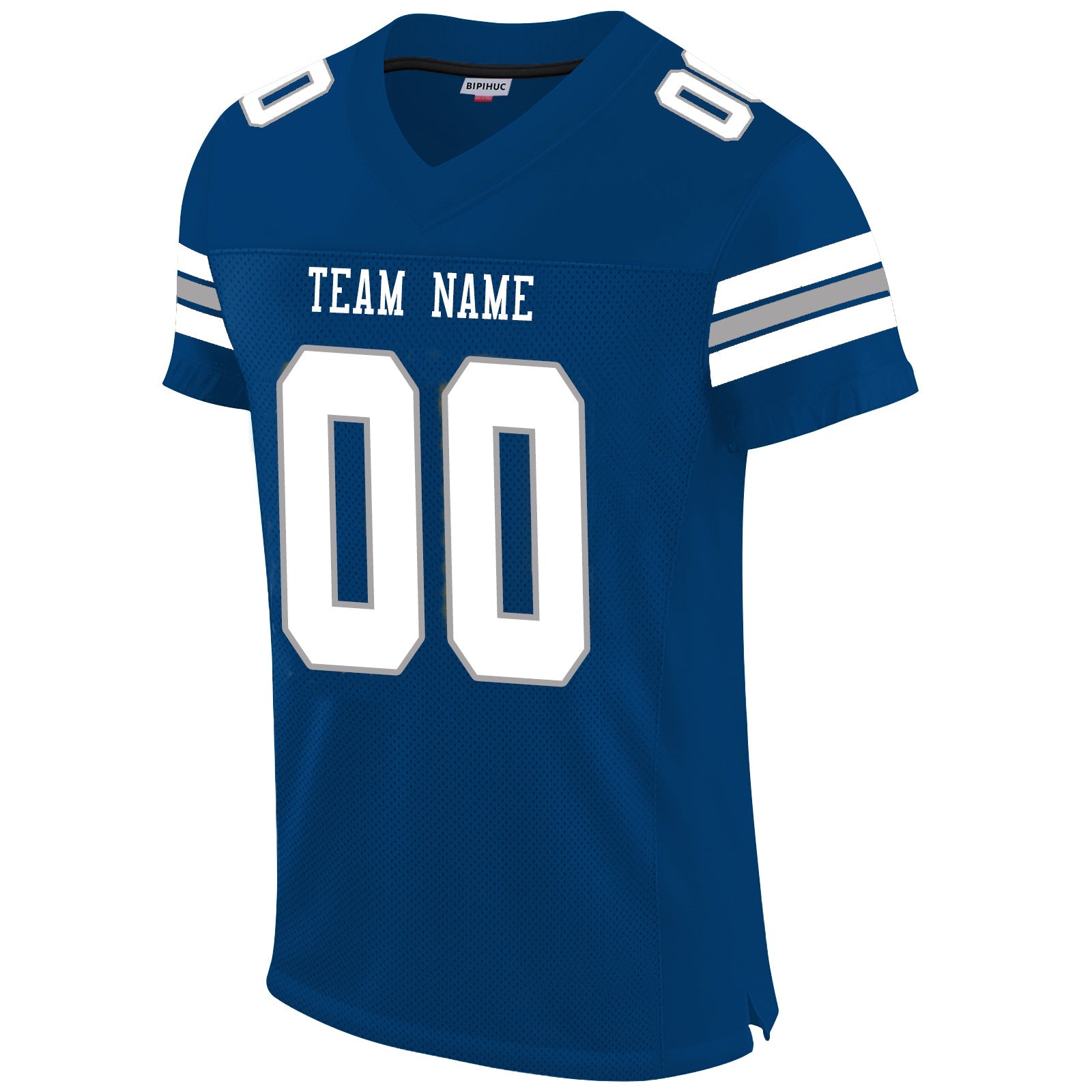 Custom blue football jersey front view | GameDay Jerseys