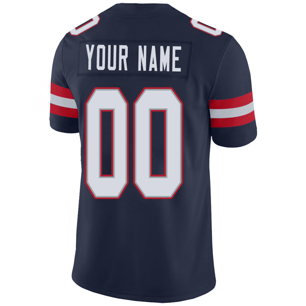 Custom navy football jersey back view | GameDay Jerseys
