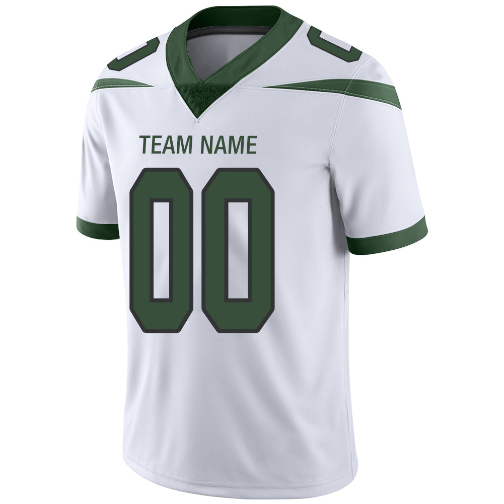 Custom white football jersey detail | GameDay Jerseys