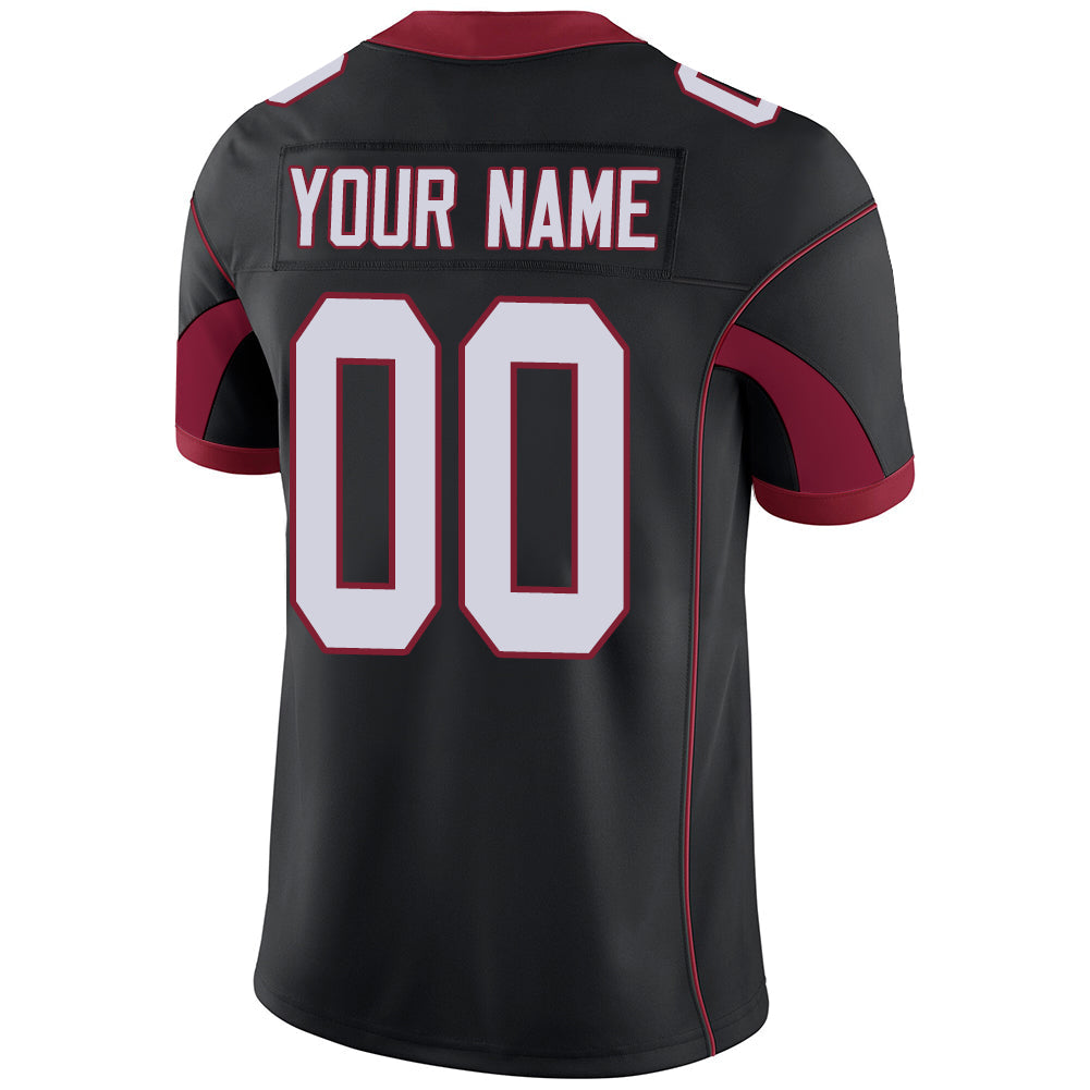 Custom black football jersey back view | GameDay Jerseys