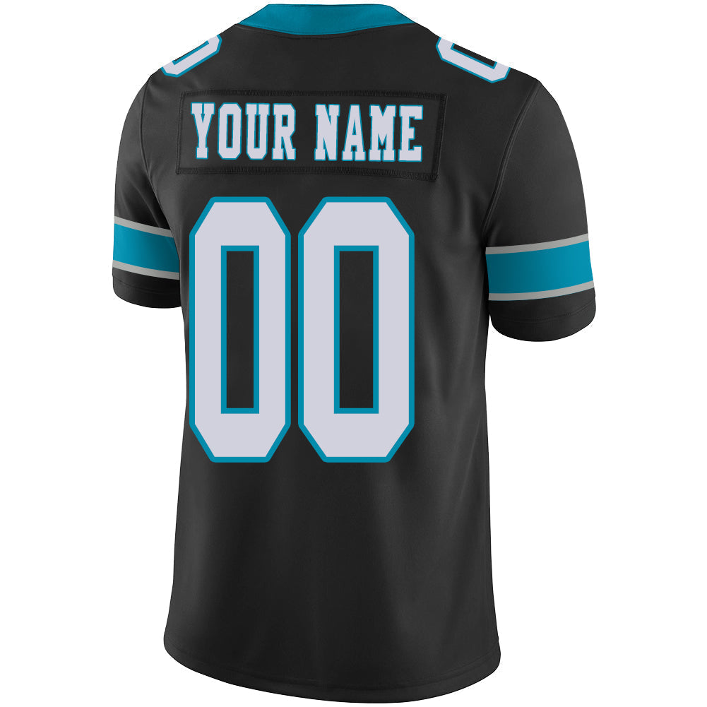 Custom black football jersey back view | GameDay Jerseys