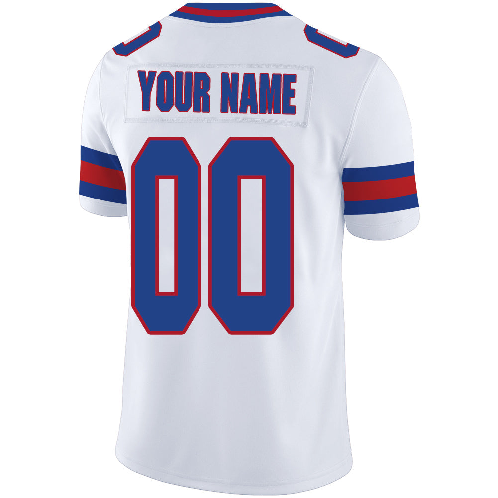 Custom white football jersey detail | GameDay Jerseys