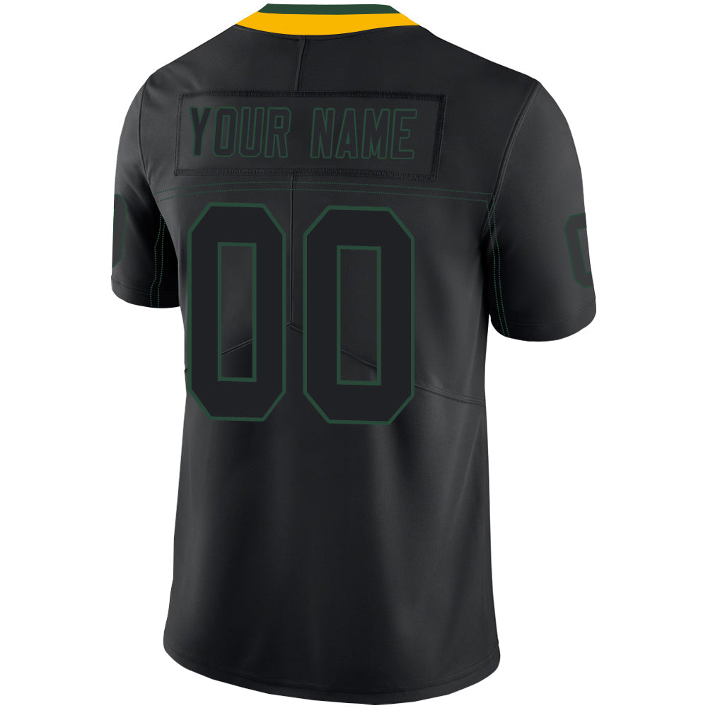 Custom black football jersey back view | GameDay Jerseys