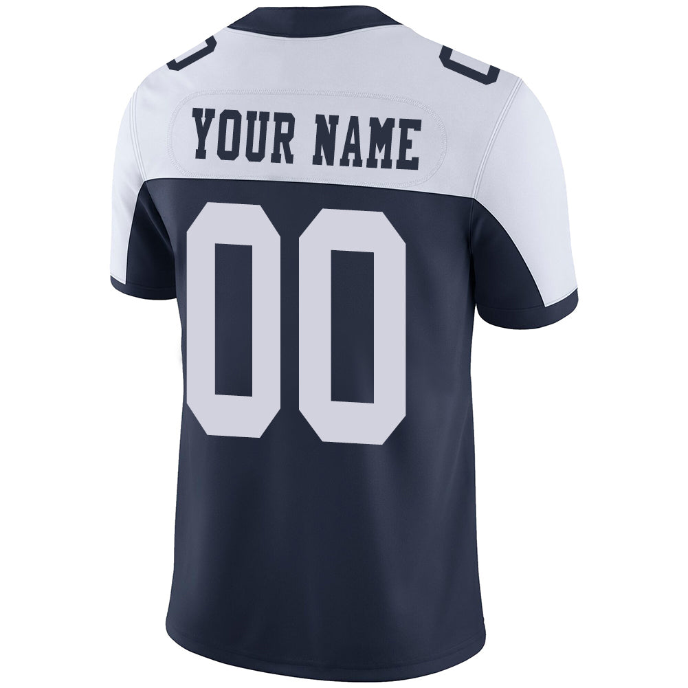Custom navy football jersey back view | GameDay Jerseys