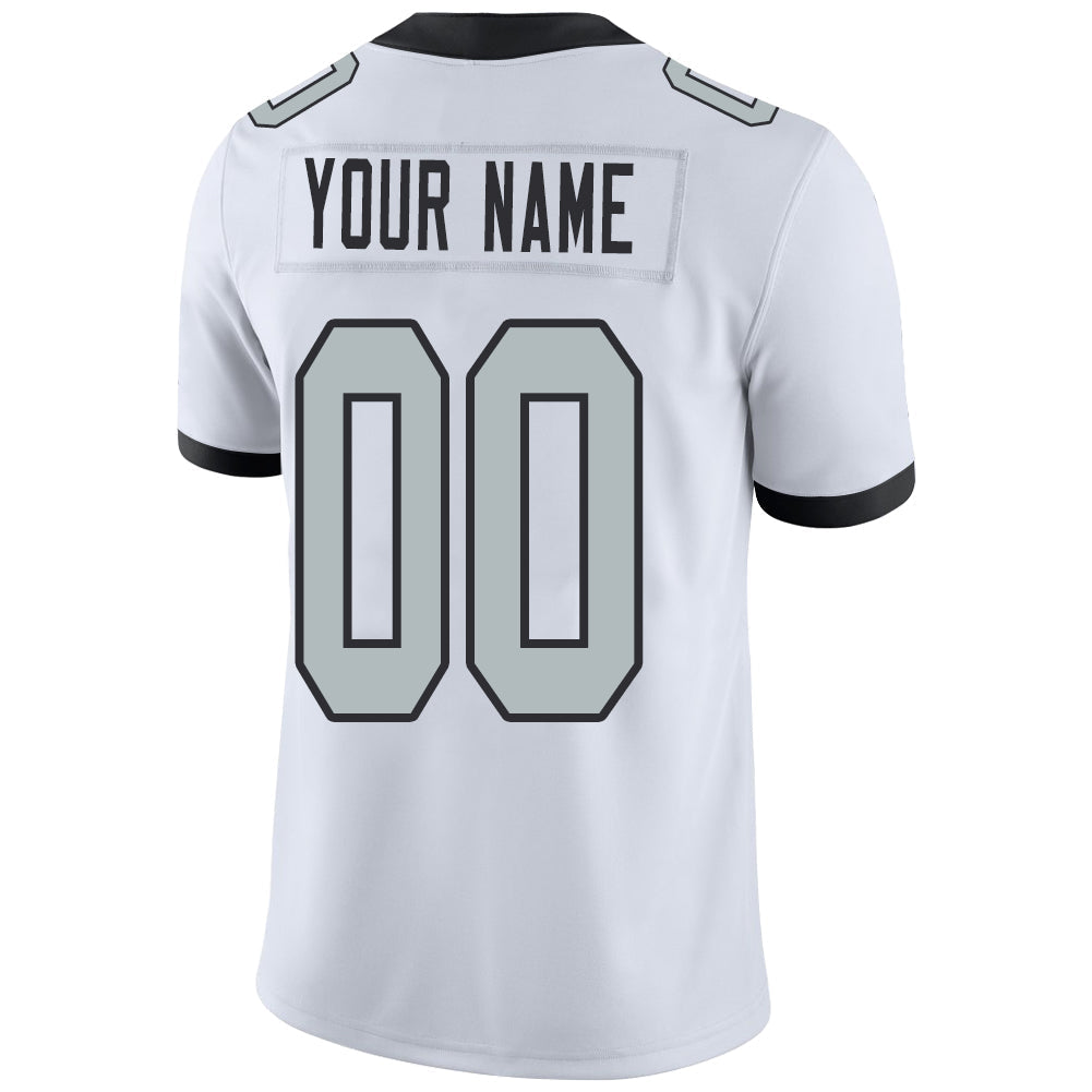 Custom white football jersey back view | GameDay Jerseys