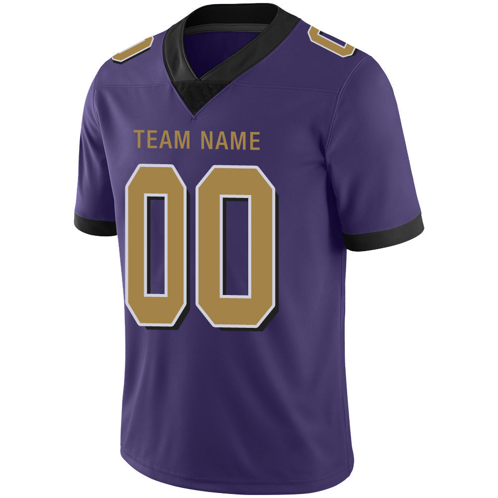 Custom purple football jersey detail | GameDay Jerseys
