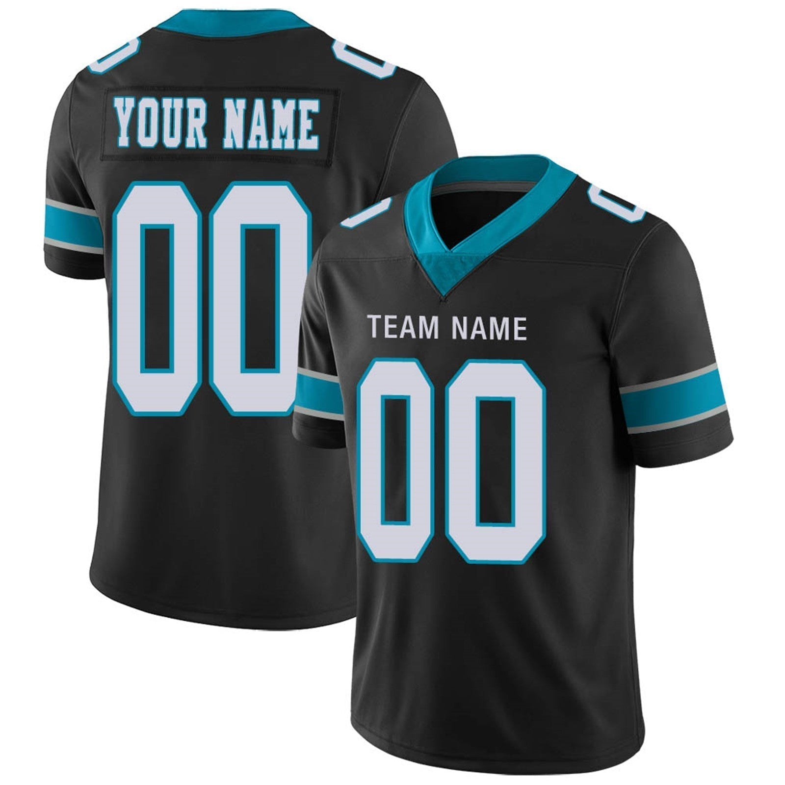 Custom blue football jersey front view | GameDay Jerseys