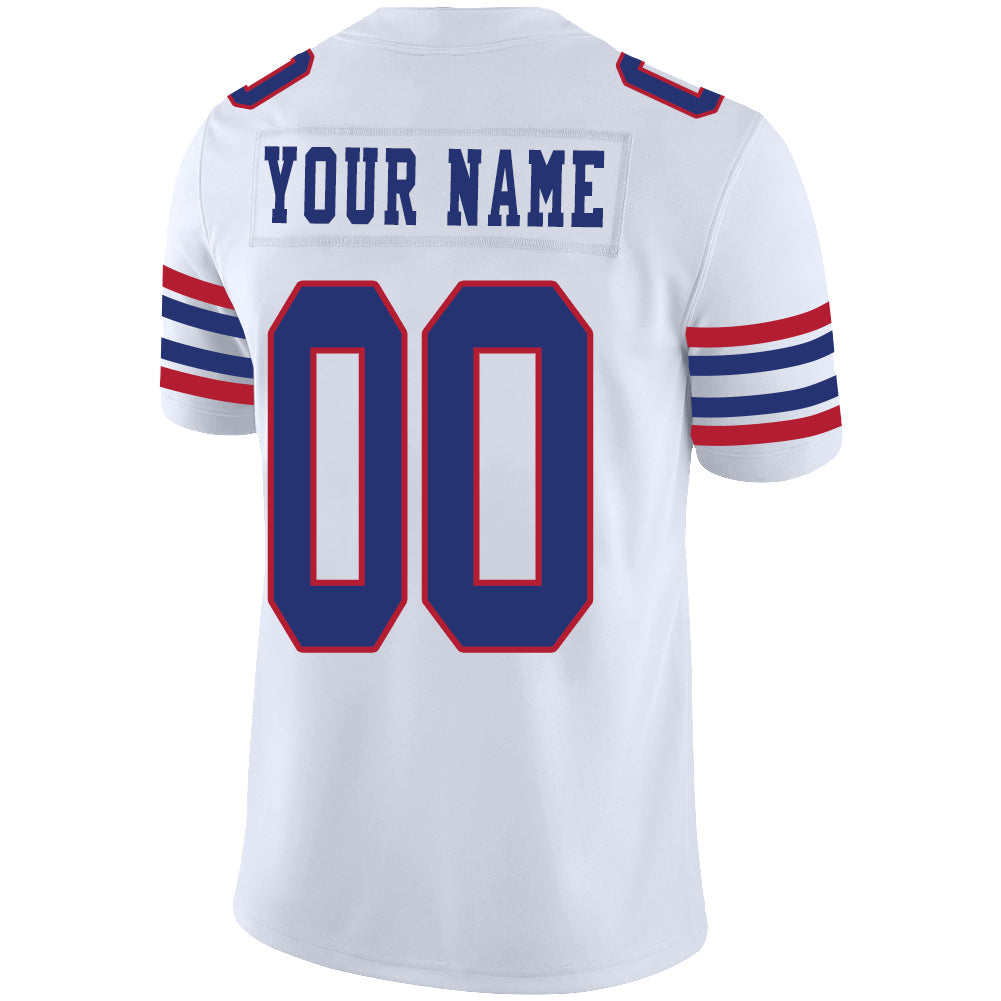 Custom white football jersey back view | GameDay Jerseys