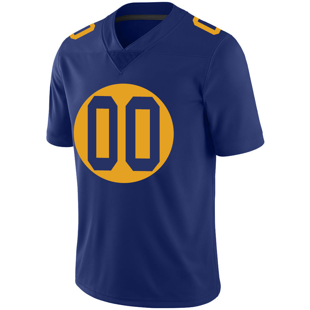 Custom navy football jersey detail | GameDay Jerseys