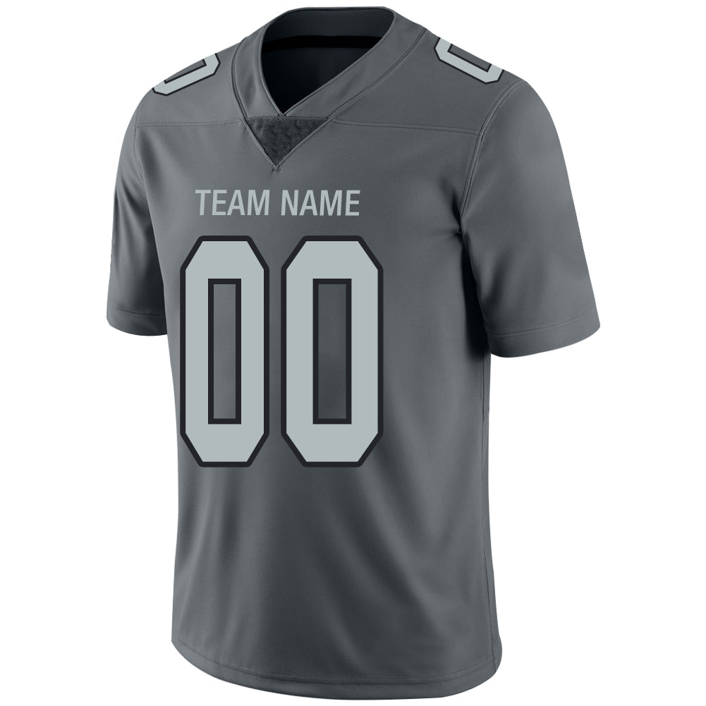Custom grey football jersey full view | GameDay Jerseys