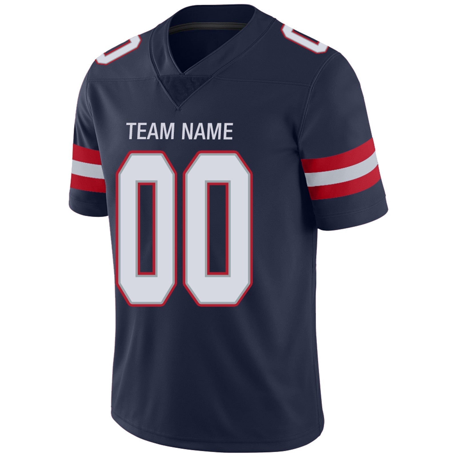 Custom navy football jersey close up | GameDay Jerseys