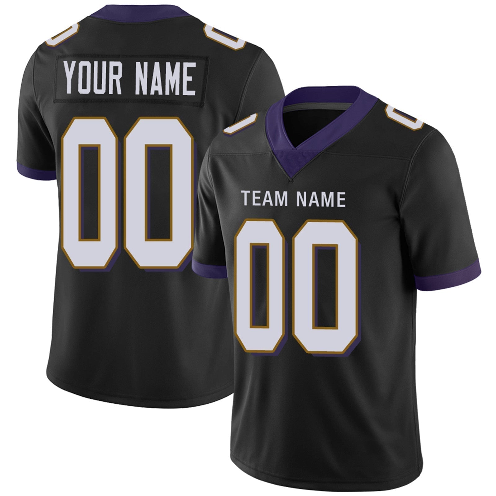 Custom purple football jersey back view | GameDay Jerseys