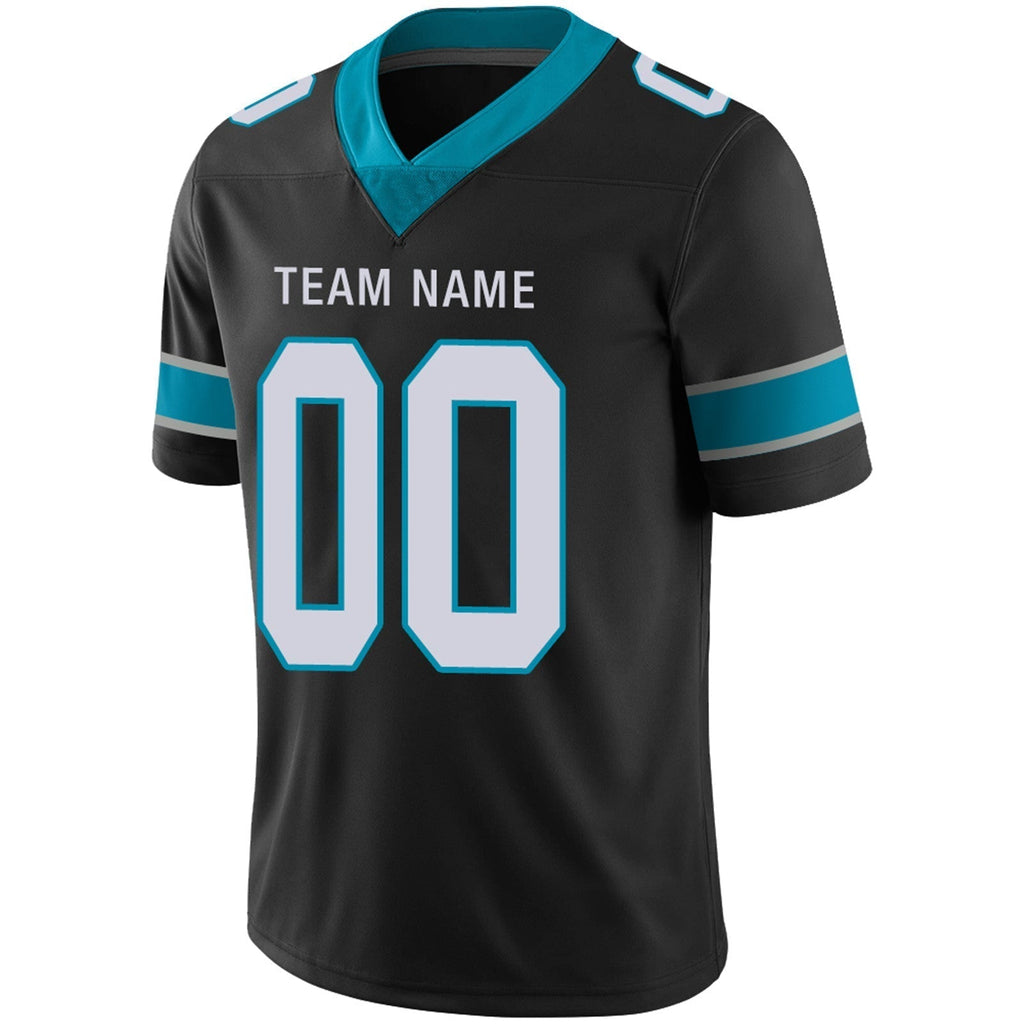 Custom blue football jersey close up | GameDay Jerseys