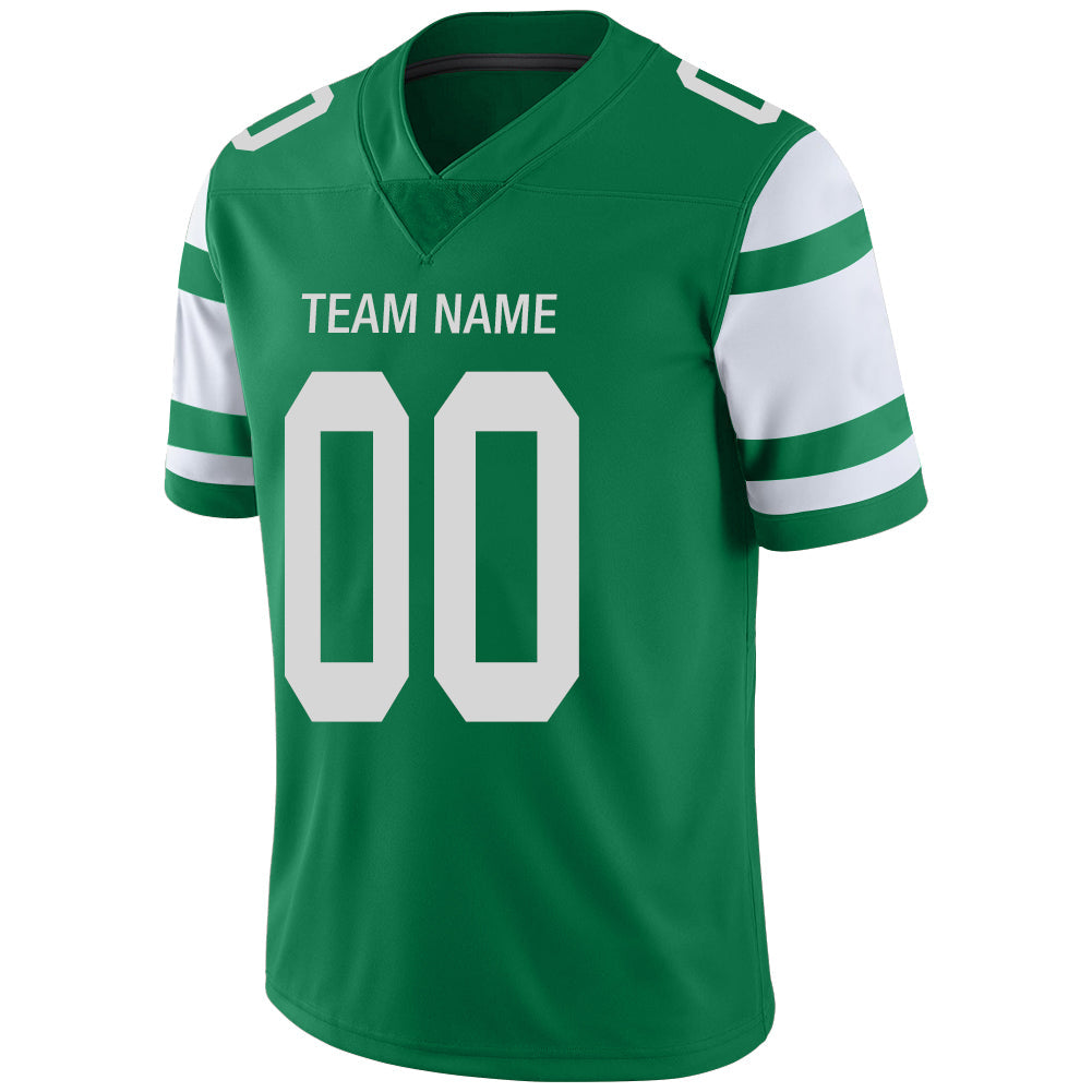 Custom green football jersey detail | GameDay Jerseys
