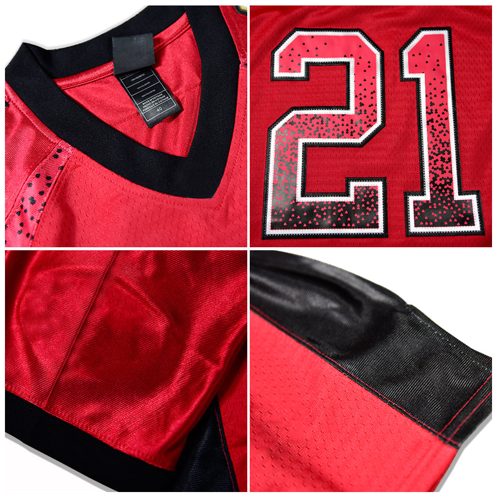 Custom blue football jersey back view | GameDay Jerseys