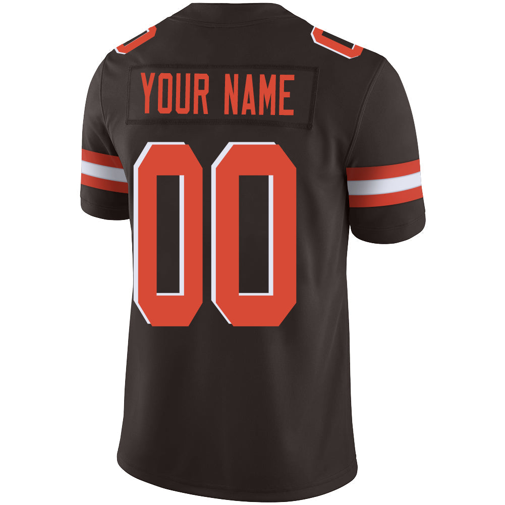 Custom brown football jersey back view | GameDay Jerseys