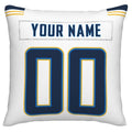 Custom LA.Chargers Pillow Decorative Throw Pillow Case - Print Personalized Football Team Fans Name & Number Birthday Gift Football Pillows