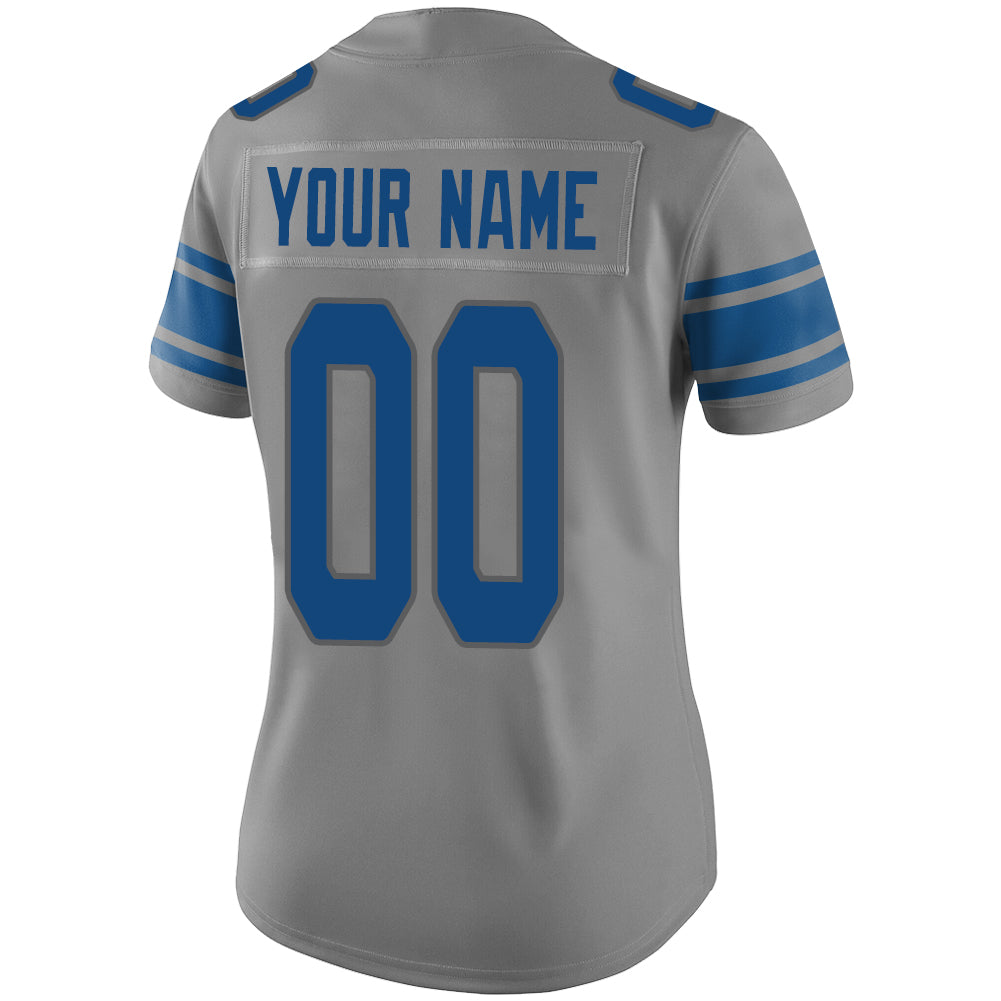 Custom grey football jersey back view | GameDay Jerseys