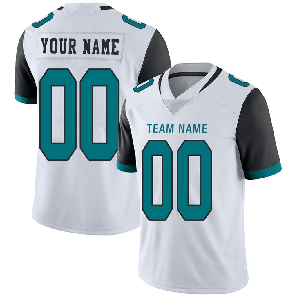 Custom teal football jersey close up | GameDay Jerseys