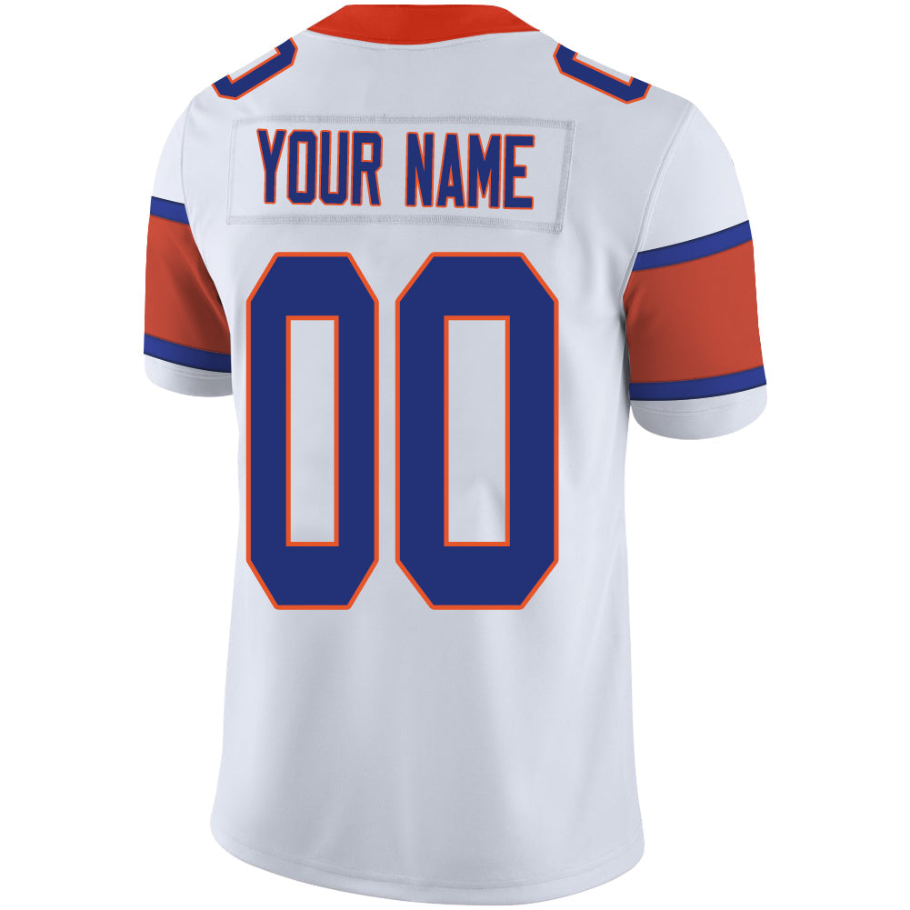 Custom white football jersey back view | GameDay Jerseys