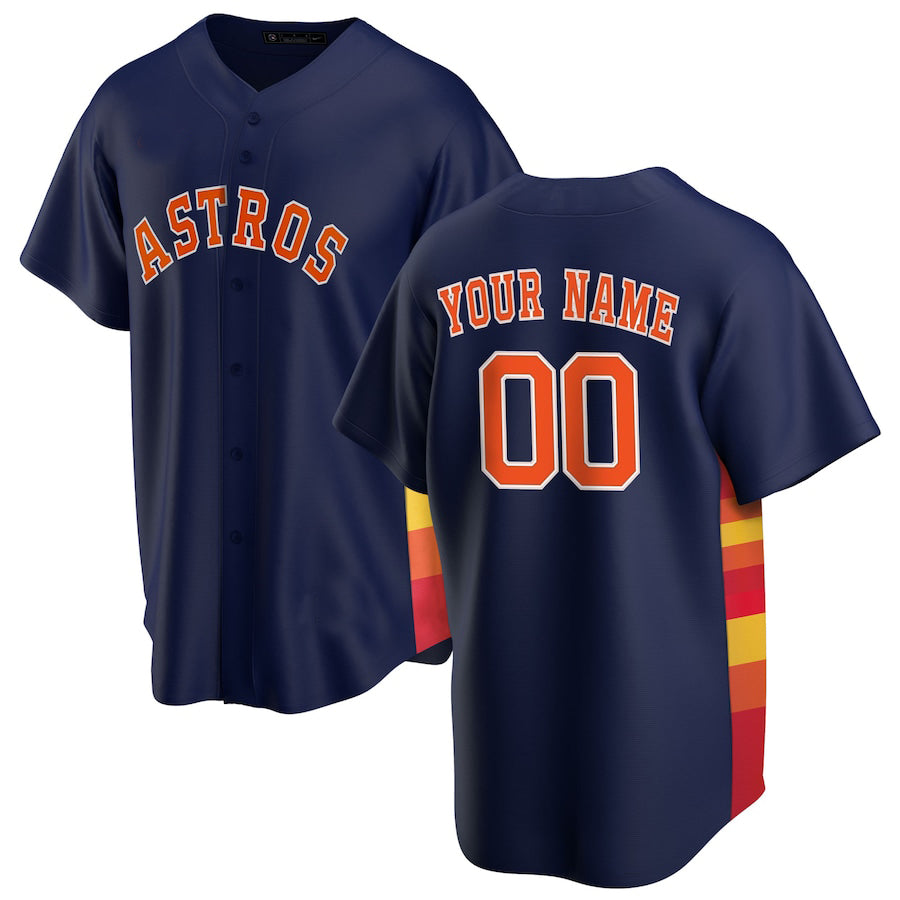 Custom navy baseball jersey front view | GameDay Jerseys