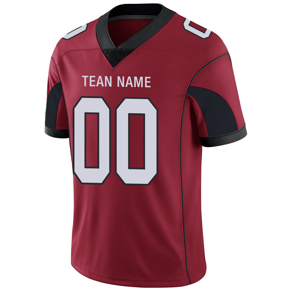 Custom red football jersey detail | GameDay Jerseys