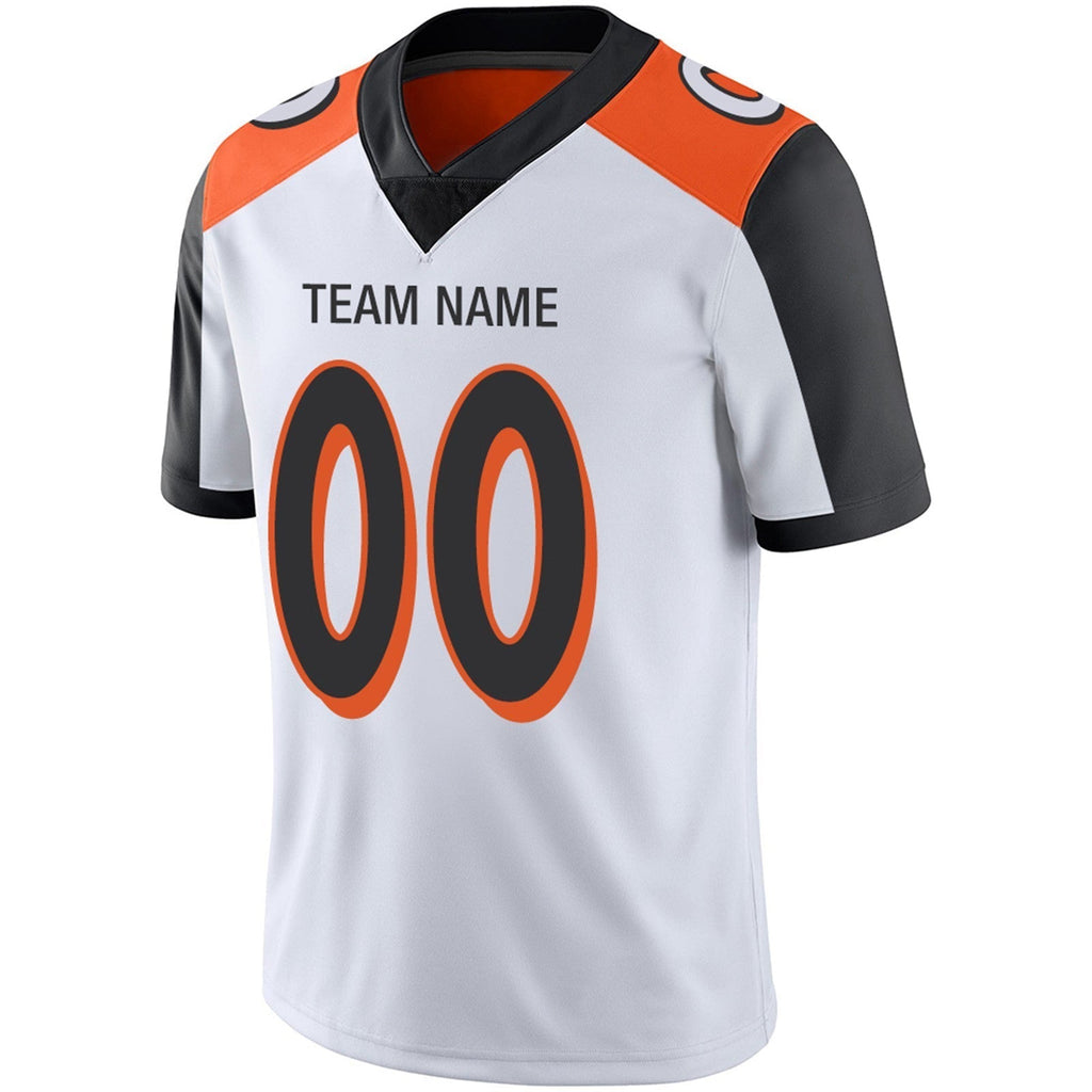 Custom orange football jersey side view | GameDay Jerseys