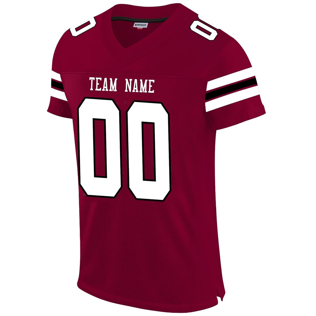 Custom red football jersey front view | GameDay Jerseys