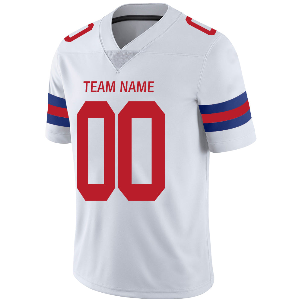 Custom white football jersey detail | GameDay Jerseys