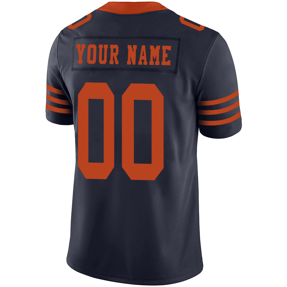 Custom navy football jersey back view | GameDay Jerseys