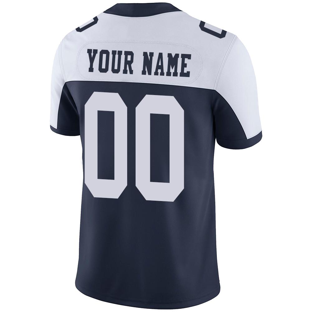 Custom navy football jersey back view | GameDay Jerseys