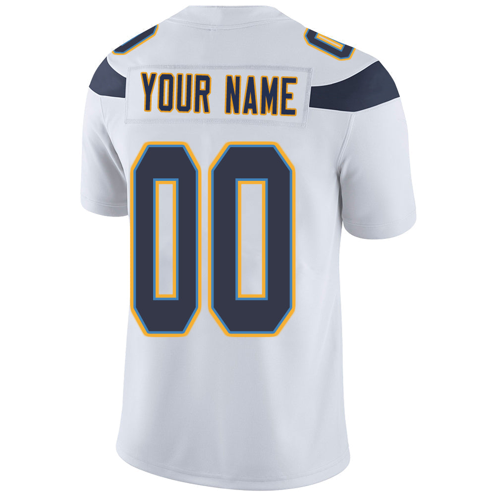 Custom white football jersey back view | GameDay Jerseys